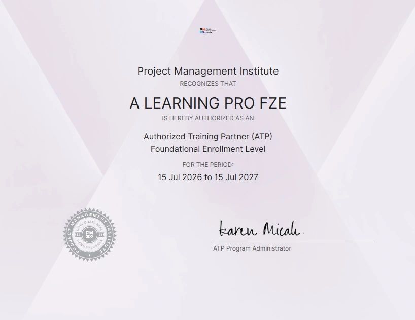ALearning Pro has become an Authorized Training Partner (ATP) with PMI